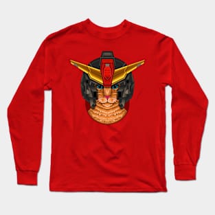 Gundam Cats: Helm Wearing Feline Fashion 3 Long Sleeve T-Shirt